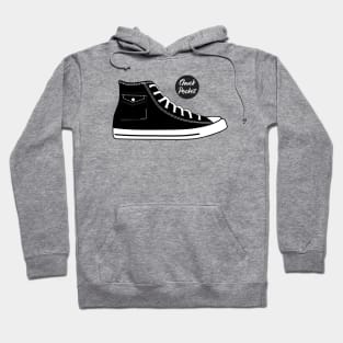 Shoe chuck pocket black Hoodie